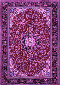 Medallion Purple Traditional Rug, tr1549pur