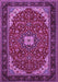 Medallion Purple Traditional Rug, tr1549pur