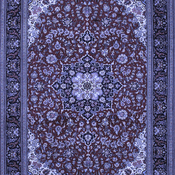 Medallion Blue Traditional Rug, tr1549blu
