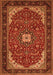 Medallion Orange Traditional Rug, tr1549org