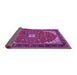 Sideview of Medallion Purple Traditional Rug, tr1549pur