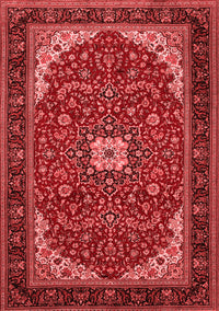 Medallion Red Traditional Rug, tr1549red