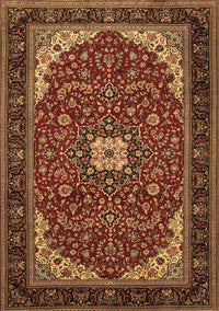 Medallion Brown Traditional Rug, tr1549brn