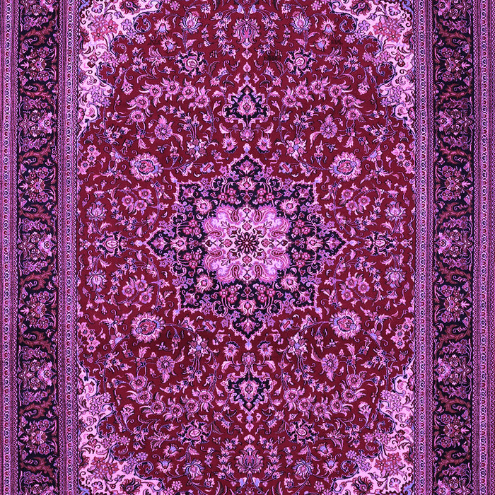 Machine Washable Medallion Purple Traditional Area Rugs, wshtr1549pur