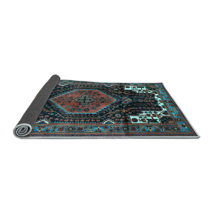 Sideview of Persian Light Blue Traditional Rug, tr154lblu