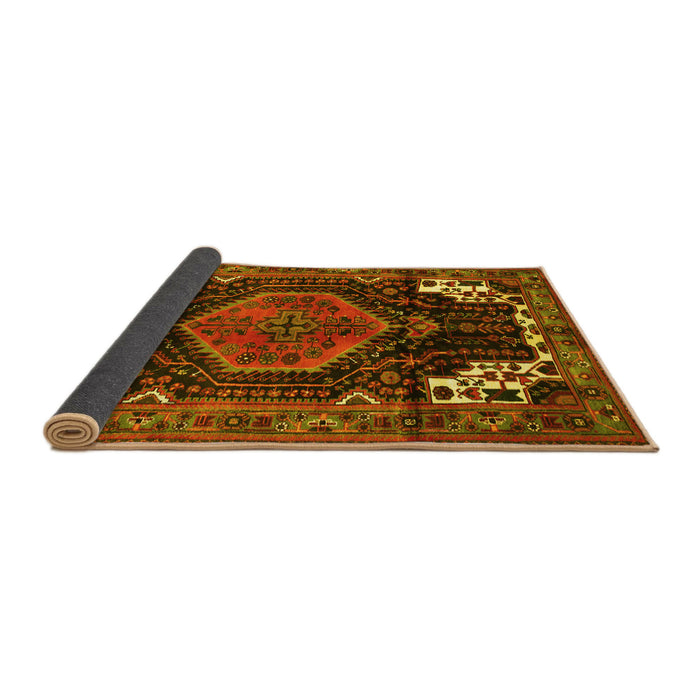 Sideview of Persian Yellow Traditional Rug, tr154yw