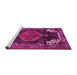 Sideview of Machine Washable Persian Pink Traditional Rug, wshtr154pnk