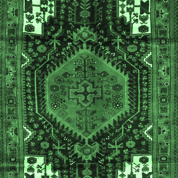 Machine Washable Persian Emerald Green Traditional Area Rugs, wshtr154emgrn