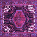 Square Persian Purple Traditional Rug, tr154pur