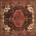 Square Persian Brown Traditional Rug, tr154brn