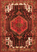 Serging Thickness of Machine Washable Persian Orange Traditional Area Rugs, wshtr154org