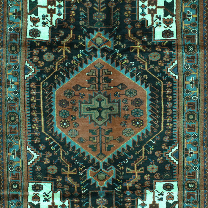 Machine Washable Persian Turquoise Traditional Area Rugs, wshtr154turq