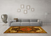 Machine Washable Persian Yellow Traditional Rug in a Living Room, wshtr154yw