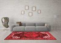 Machine Washable Persian Red Traditional Rug, wshtr154red