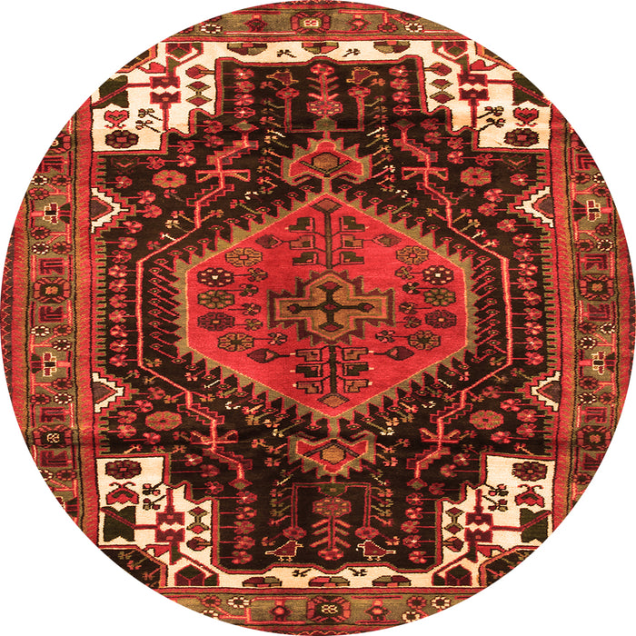 Square Persian Orange Traditional Rug, tr154org