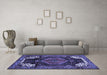 Machine Washable Persian Blue Traditional Rug in a Living Room, wshtr154blu