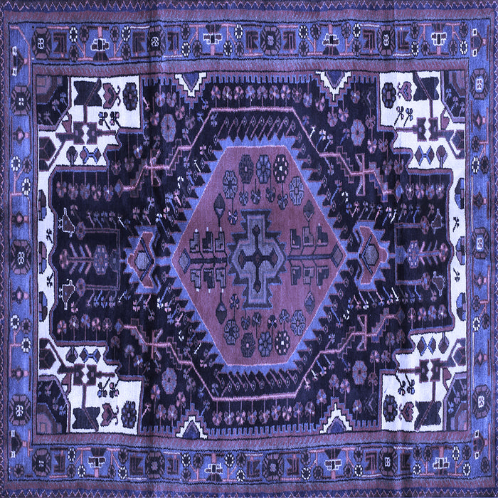 Square Persian Blue Traditional Rug, tr154blu