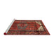 Sideview of Machine Washable Traditional Sienna Brown Rug, wshtr155