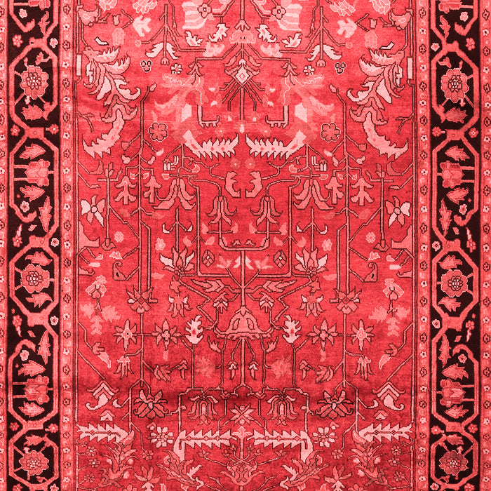 Machine Washable Persian Red Traditional Rug, wshtr1550red