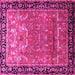 Square Persian Pink Traditional Rug, tr1550pnk