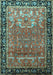 Machine Washable Persian Light Blue Traditional Rug, wshtr1550lblu