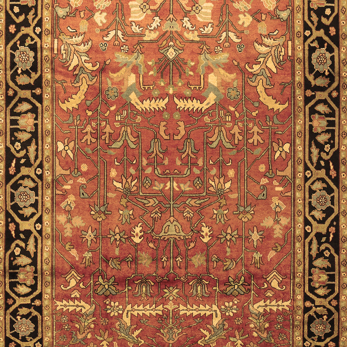 Machine Washable Persian Brown Traditional Rug, wshtr1550brn