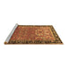 Sideview of Machine Washable Persian Brown Traditional Rug, wshtr1550brn