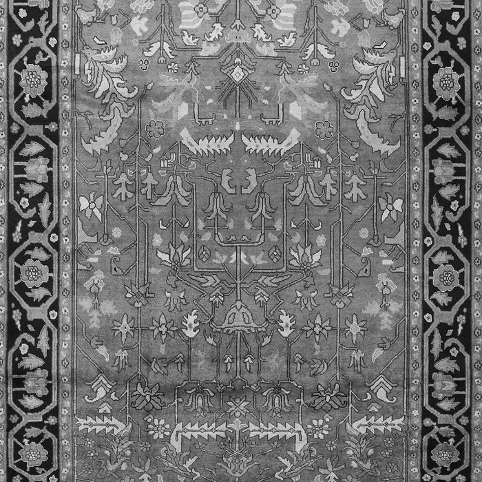 Serging Thickness of Machine Washable Persian Gray Traditional Rug, wshtr1550gry