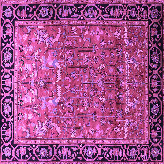 Square Persian Purple Traditional Rug, tr1550pur