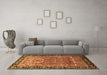 Machine Washable Persian Brown Traditional Rug in a Living Room,, wshtr1550brn