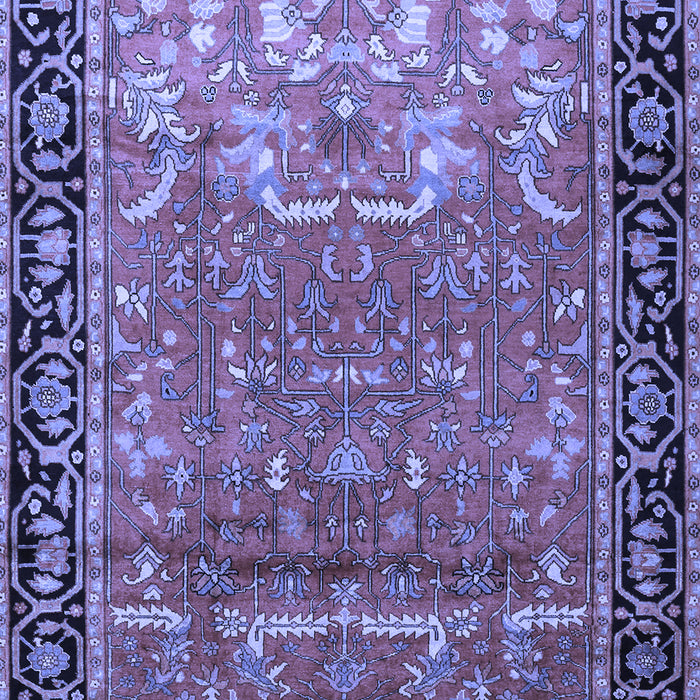 Machine Washable Persian Blue Traditional Rug, wshtr1550blu