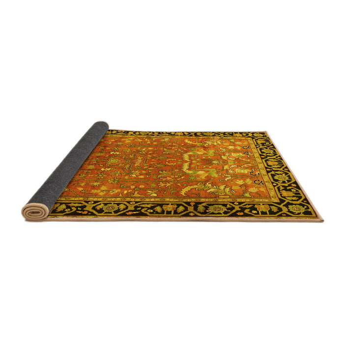 Sideview of Persian Yellow Traditional Rug, tr1550yw
