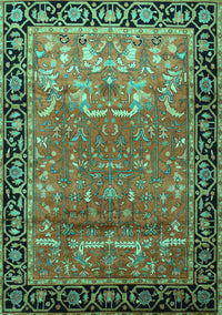Persian Turquoise Traditional Rug, tr1550turq