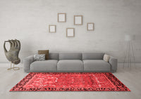 Machine Washable Persian Red Traditional Rug, wshtr1550red