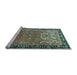 Sideview of Machine Washable Persian Light Blue Traditional Rug, wshtr1550lblu