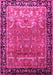 Machine Washable Persian Pink Traditional Rug, wshtr1550pnk