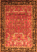 Serging Thickness of Machine Washable Persian Orange Traditional Area Rugs, wshtr1550org