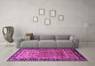 Machine Washable Persian Purple Traditional Area Rugs in a Living Room, wshtr1550pur