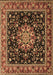 Machine Washable Persian Brown Traditional Rug, wshtr1551brn