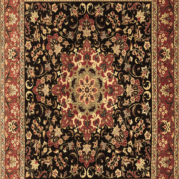 Machine Washable Persian Brown Traditional Rug, wshtr1551brn