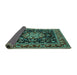 Sideview of Persian Turquoise Traditional Rug, tr1551turq