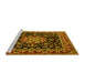 Sideview of Machine Washable Persian Yellow Traditional Rug, wshtr1551yw