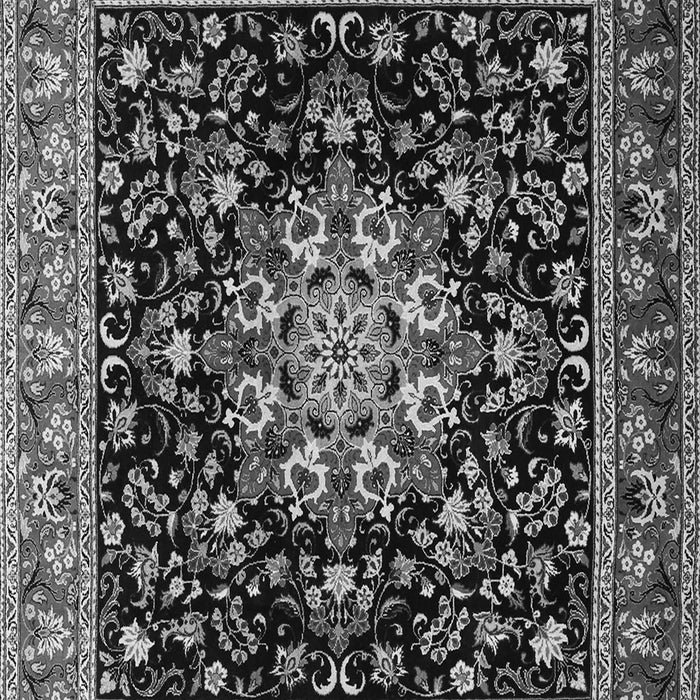 Serging Thickness of Machine Washable Persian Gray Traditional Rug, wshtr1551gry