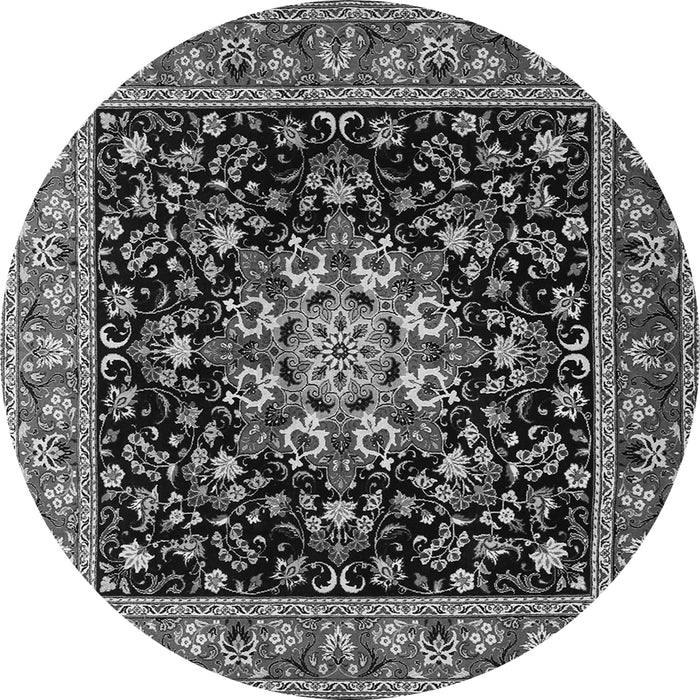 Machine Washable Persian Gray Traditional Rug, wshtr1551gry