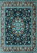 Machine Washable Persian Light Blue Traditional Rug, wshtr1551lblu