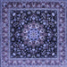 Square Persian Blue Traditional Rug, tr1551blu
