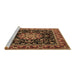 Sideview of Machine Washable Persian Brown Traditional Rug, wshtr1551brn