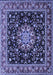 Machine Washable Persian Blue Traditional Rug, wshtr1551blu