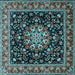 Square Persian Light Blue Traditional Rug, tr1551lblu