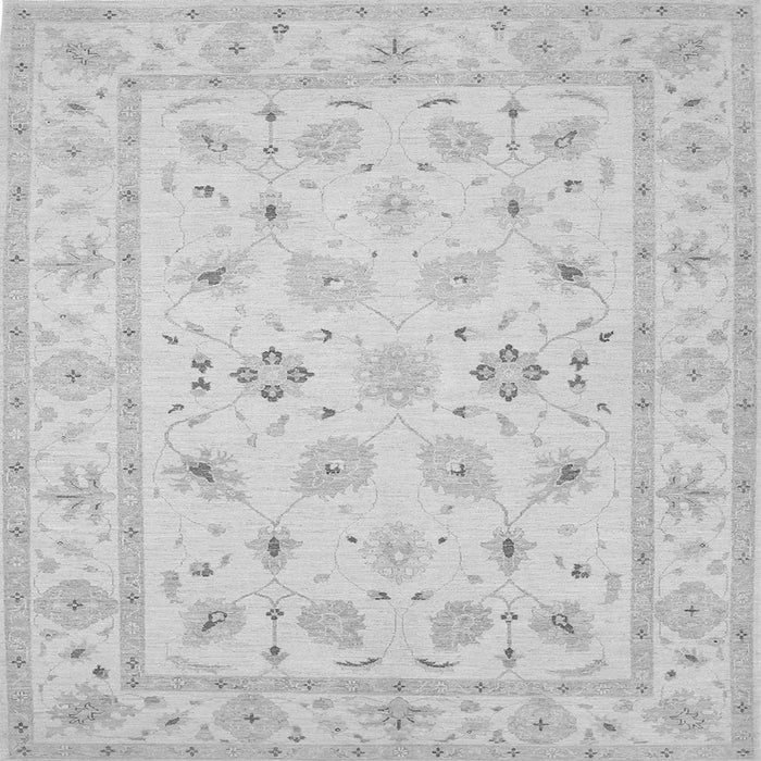 Round Machine Washable Persian Gray Traditional Rug, wshtr1552gry